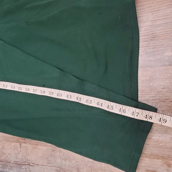 OGL Move Size L Surplice Wrap Midi Dress Green Long Sleeve Eco-Mousse Stretch - Picture 14 of 16